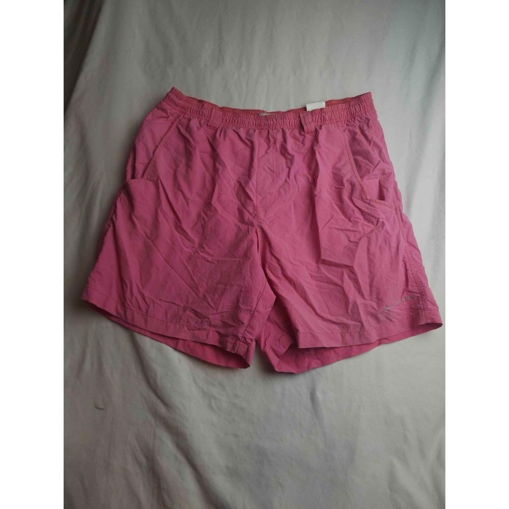 Columbia PFG Shorts Mens Size Small Pink Nylon Athletic Performance Fishing Gear